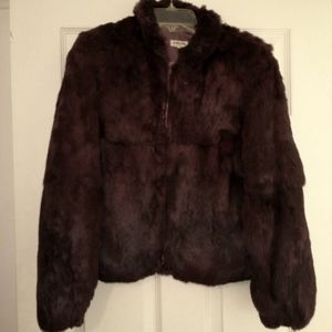 Genuine rabbit fur coat